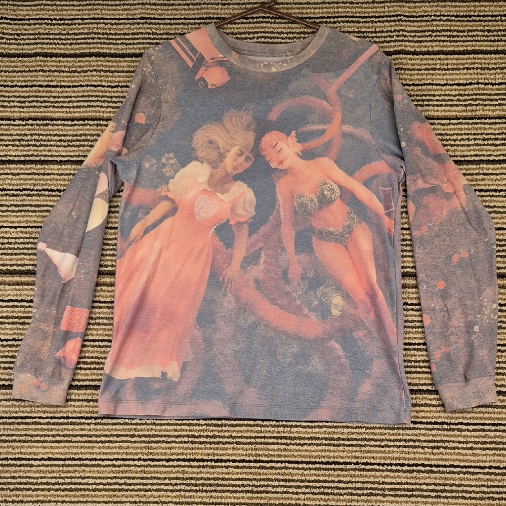 MELANIE MARTINEZ Trilogy Tour Grey Orange Blend Mens Large Long Sleeve Shirt